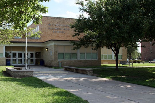 Outdoor view of High School building