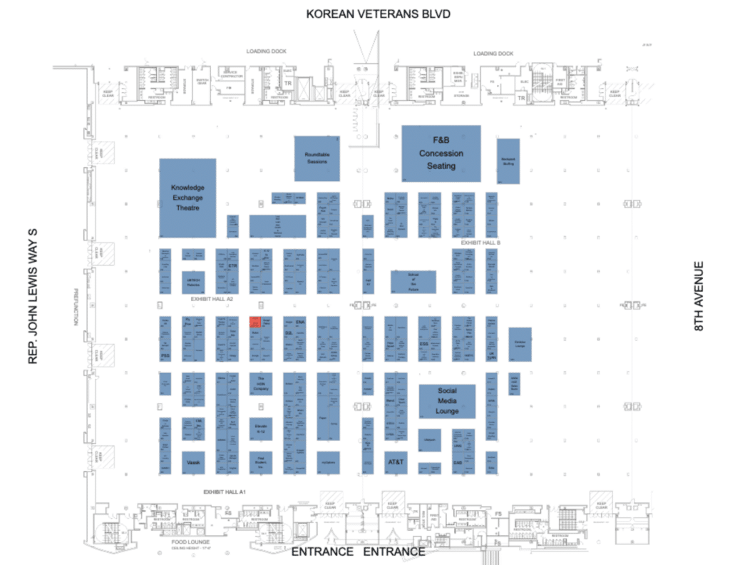 AASA_NCE 2022_Exhibit Hall Map