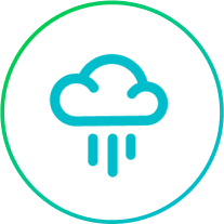 Cloud with rain icon