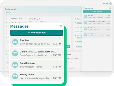 eLuma Insight messaging screen