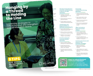 Hanging by a Thread to Holding the Line Leadership strategies to reduce burnout and strengthen special education teams
